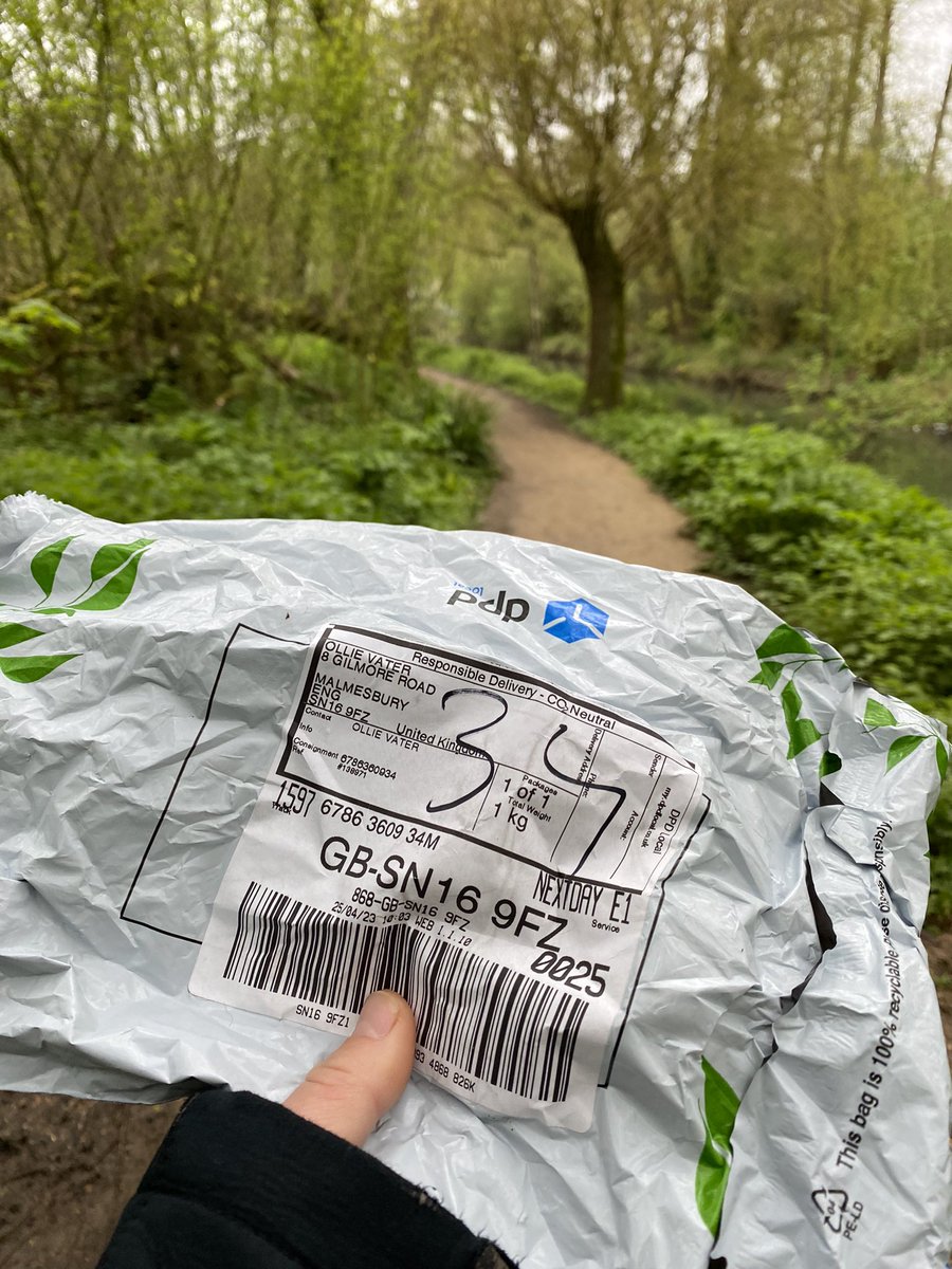 When nature becomes a garbage bin! Dear Ollie, please have more respect for Mother Nature! #earthisnotabin <a href="/MalmesburyCPT/">Malmesbury Police</a> could you please contact this person to tell them it’s not okay? This was found stuffed behind a bench in the Conygre Mead Nature Reserve in Malmesbury!