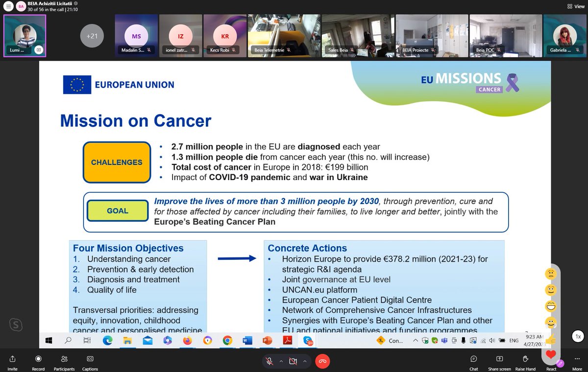 beiaconsult's tweet photo. Internal dissemination of @oncoscreen project. #Rehearsal ๐
Let's discuss the innovative ๐ก solution to one of today's biggest challenges on Thursday, April 27, 17:00-18:00 at an information session organised with our partners at #ROHEALTH - The #Health and #Bioeconomy Cluster. https://t.co/KZ9yqRg4Nt