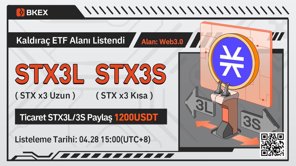 💥STX3L & STX3S Listeleniyor #BKEX ETF Alanı Saat: 15:00, Apr. 28 (UTC+8) 💥'Ticaret Yapın 1,200 #USDT Paylaşın' Etkinlik Tarihi: 15:00 04/28 - 15:00 05/05 (UTC+8) Detaylar: ​bkex.zendesk.com/hc/en-us/artic…