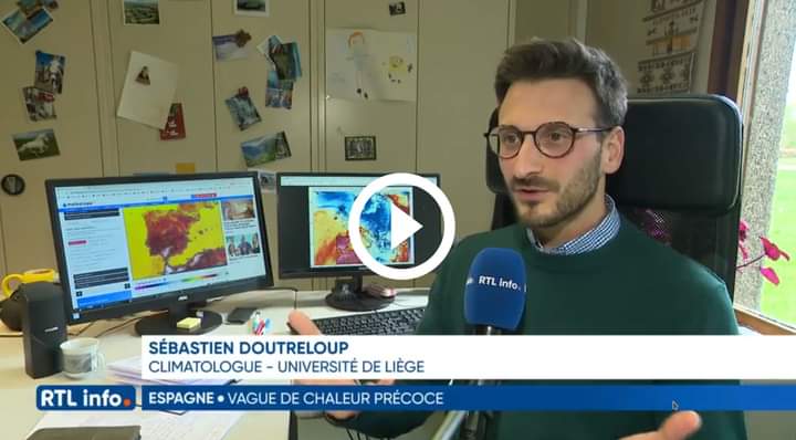Doutreloup's tweet photo. 🥵 La canicule en #Espagne est un concentré de conséquences du #RéchauffementClimatique : 

🚼 Canicule précoce
🌡️Canicule amplifiée par la sécheresse
🏜️ L'Espagne se désertifie

Est-ce une surprise❓
Bien sûr que non cf. @IPCC_CH

🎥 A revoir ici ⤵️
https://t.co/NauhXd8AkM https://t.co/c65H3v4hsT