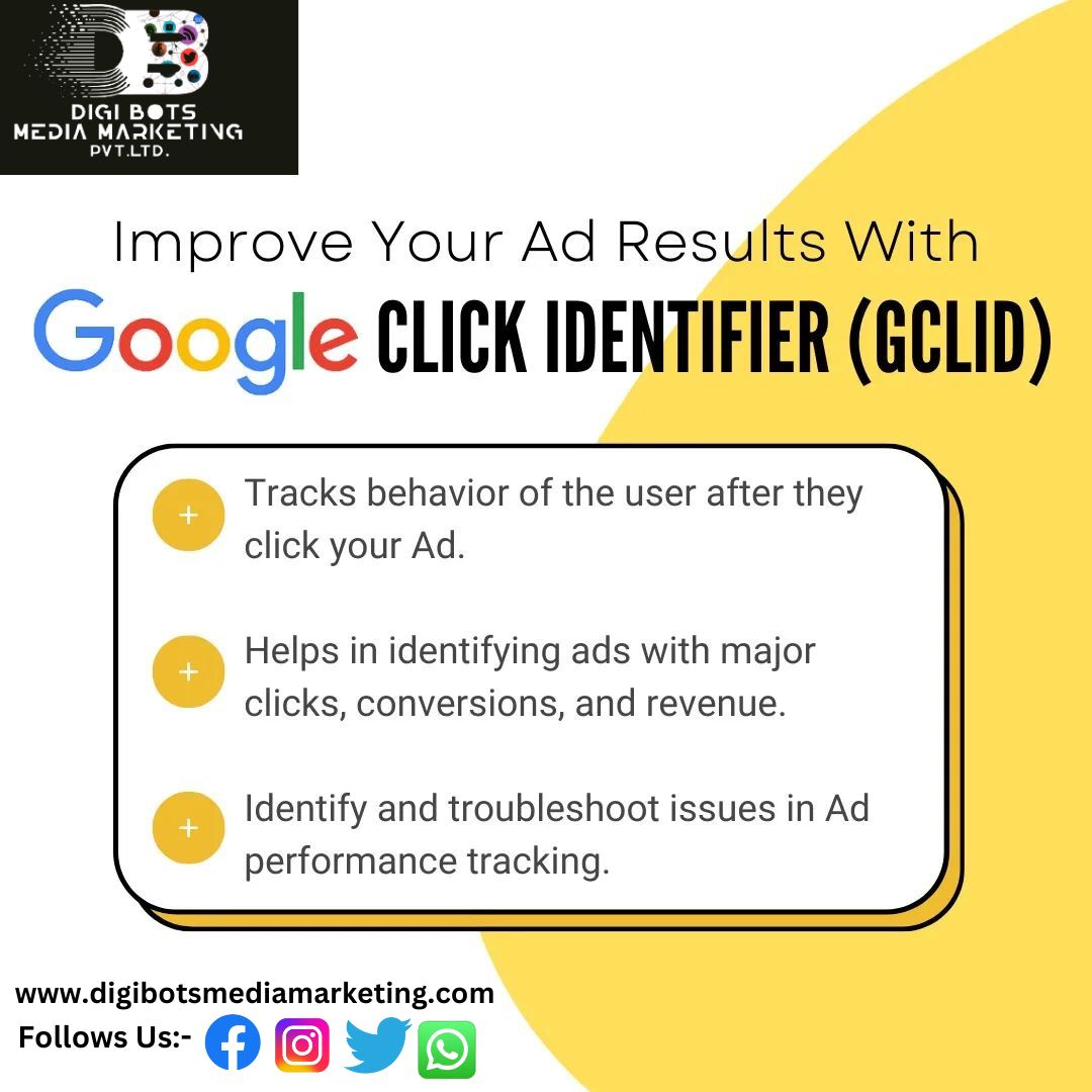 digibotsmedia's tweet photo. Improve Your Ad Results With. Google Click Identifier.
@digibotsmedia 
https://t.co/DGKHFyK3JJ
#digibots #digibotsmedia #digibotsmediamarketing #googleadswords #googleadsmarketing #socialmediamarketing #socialmediamarketingagency #digitalmarketing #digitalmarketingagency https://t.co/1DmWF2njuX