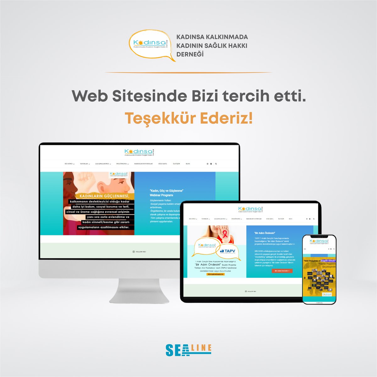 Kalkınmada Kadının Sağlık Hakkı Derneği kurumsal web sitesi yazılım ve yönetim sürecinde bizi tercih etti.
Teşekkür ederiz!
Siz de kurumsal kimliğinizin en önemli parçalarından biri olan web sitesi için hemen bizimle iletişime geçebilirsiniz.#website #websitetasarım