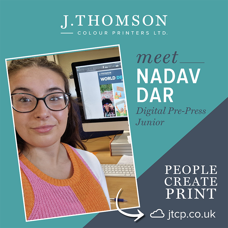 jthomsonprint's tweet photo. On World Design Day we want to introduce you to our new recruit. Nadav Dar is studying Graphic Design our Digital Pre-Press Junior.
Read her Q&A's here, https://t.co/e2uxk2XxLS
#jtcp #colourprinter #celebratealldesign #wcdd2023 #design #printer https://t.co/xMfG5KmhWI