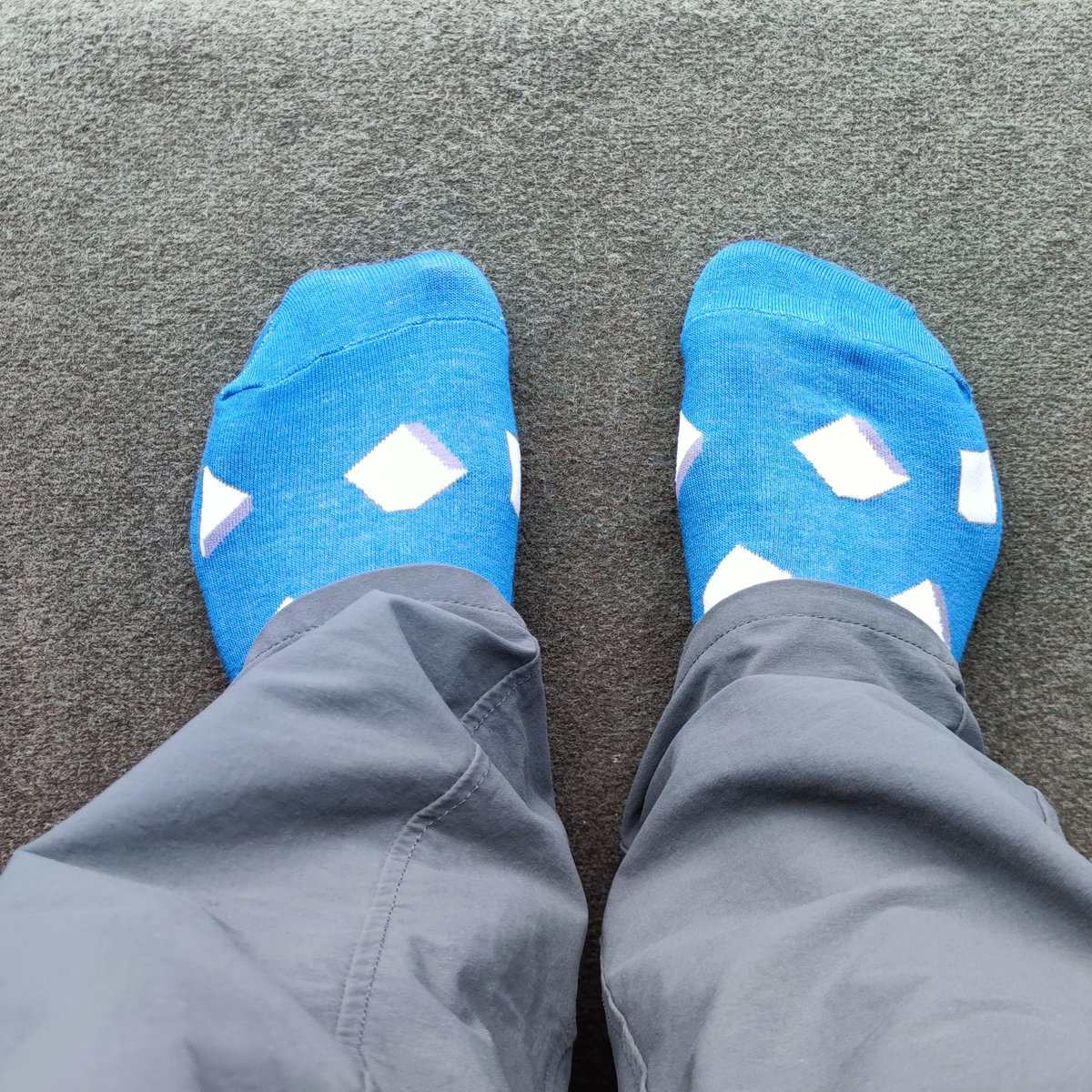 Wearing my <a href="/SpeckleSystems/">Speckle</a> socks today at <a href="/ShapeToFab/">Shape to Fabrication</a>!