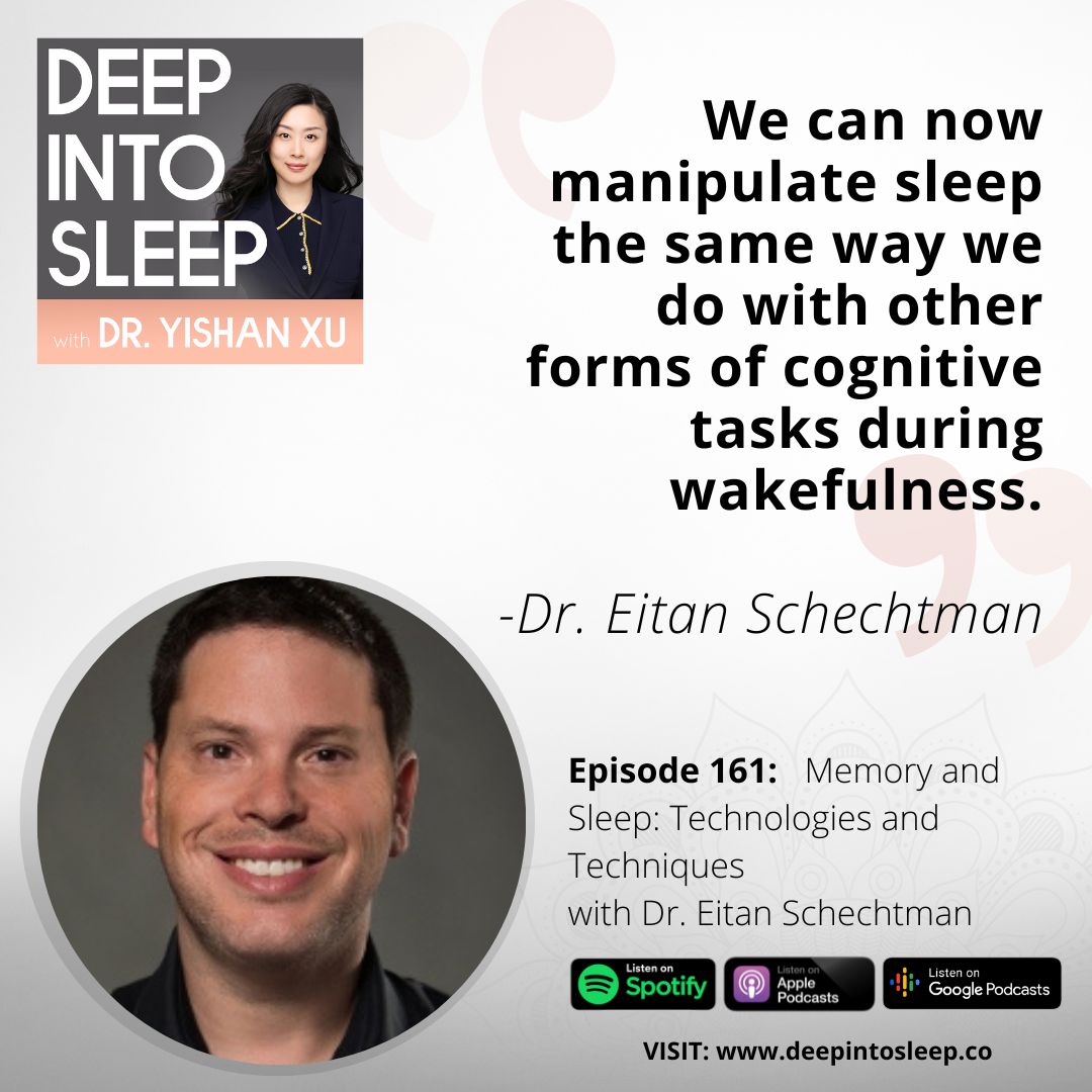 DrYishan's tweet photo. Check out the latest episode of the Deep into Sleep podcast with Dr. Yishan and Dr. Schechtman! Learn about the modern technologies being used to study memory and sleep and how manipulating your sleep can bring a healing power. #DeepintoSleep #Memory #Research #SleepMedicine https://t.co/6JFMhTJ3XA