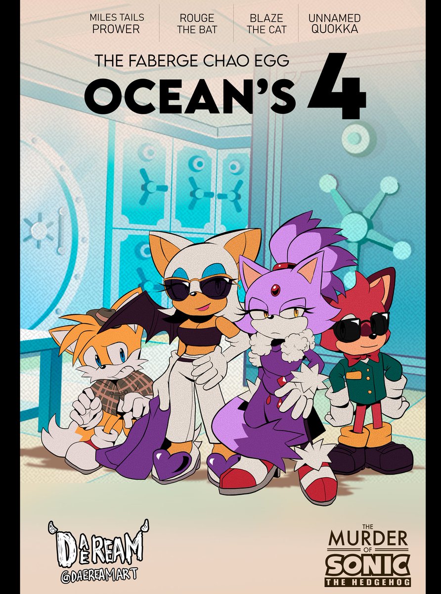 Yes this is a parody to OCEAN'S eleven :^)
#sonic #sonicthehedgehog #themurderofsonicthehedgehog