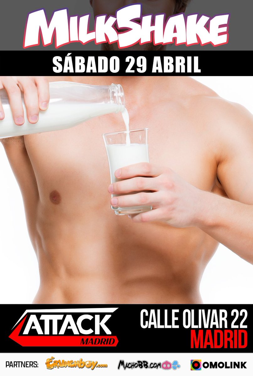 SÁBADO 29 de ABRIL
QUEREMOS TU LECHE 🍼💦‼️

Folla lo que te de la gana, pero, si nos traes tu leche y la echas en la copa del trofeo en la barra….TE REGALAMOS 1 CONSUMICIÓN‼️

⬇️MÁS INFO⬇️

instagram.com/p/CrhbwNaqsOA/…

attack-club.com/es/fiestas/gay…