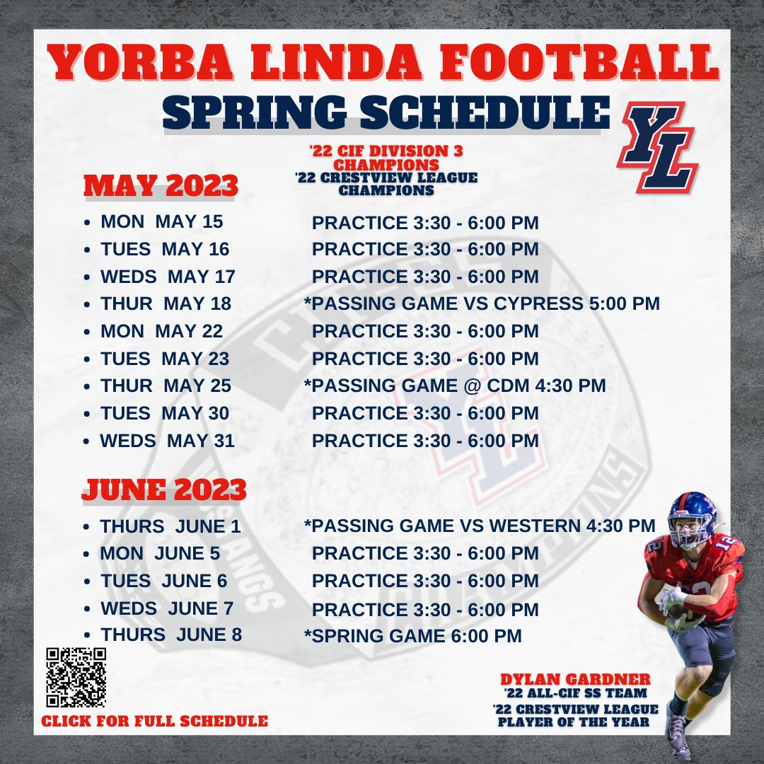 ylhsfootball's tweet photo. Mark your calendars, spring ball is almost here! https://t.co/pqhuR5YxFd