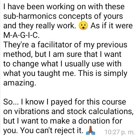 Love to see this kind of messages. Glad to see you are out of the box and winning already. 
A donation is well received because it is karmic money. What I did is being multiplied and returning to me. Even if you already paid for my course. 

Thank you!!! 💪🏾✨✨🧪