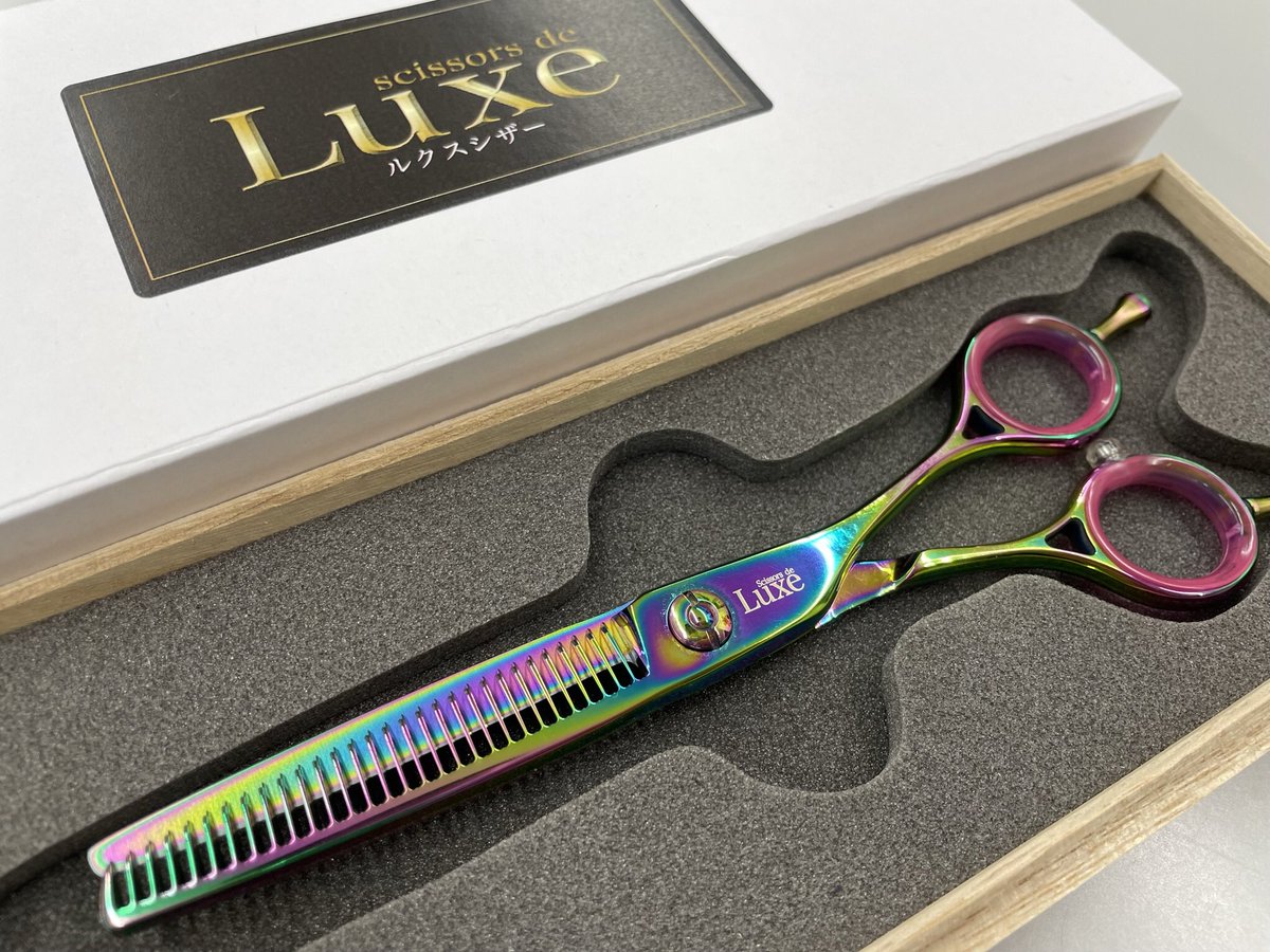 新品未使用【ルクスシザーLUXE】Fiji Gダマスカス セニングsc2971 新品未使用【ルクスシザーLUXE】Fiji Gダマスカス メガネ シザー