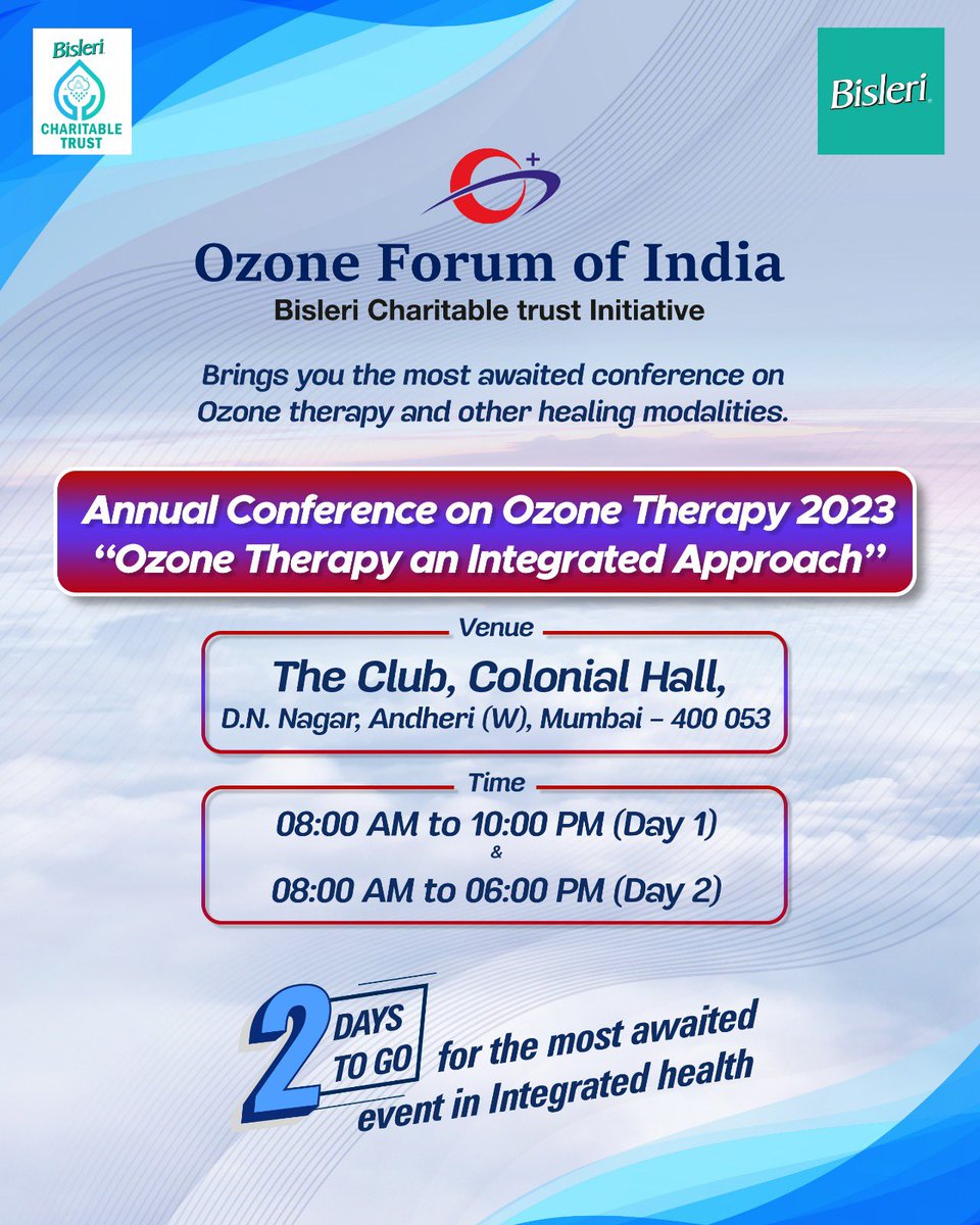 O3fi's tweet photo. Ozone forum of India proudly brings you the 12th Annual conference on ozone therapy 2023. https://t.co/J1UakViURT