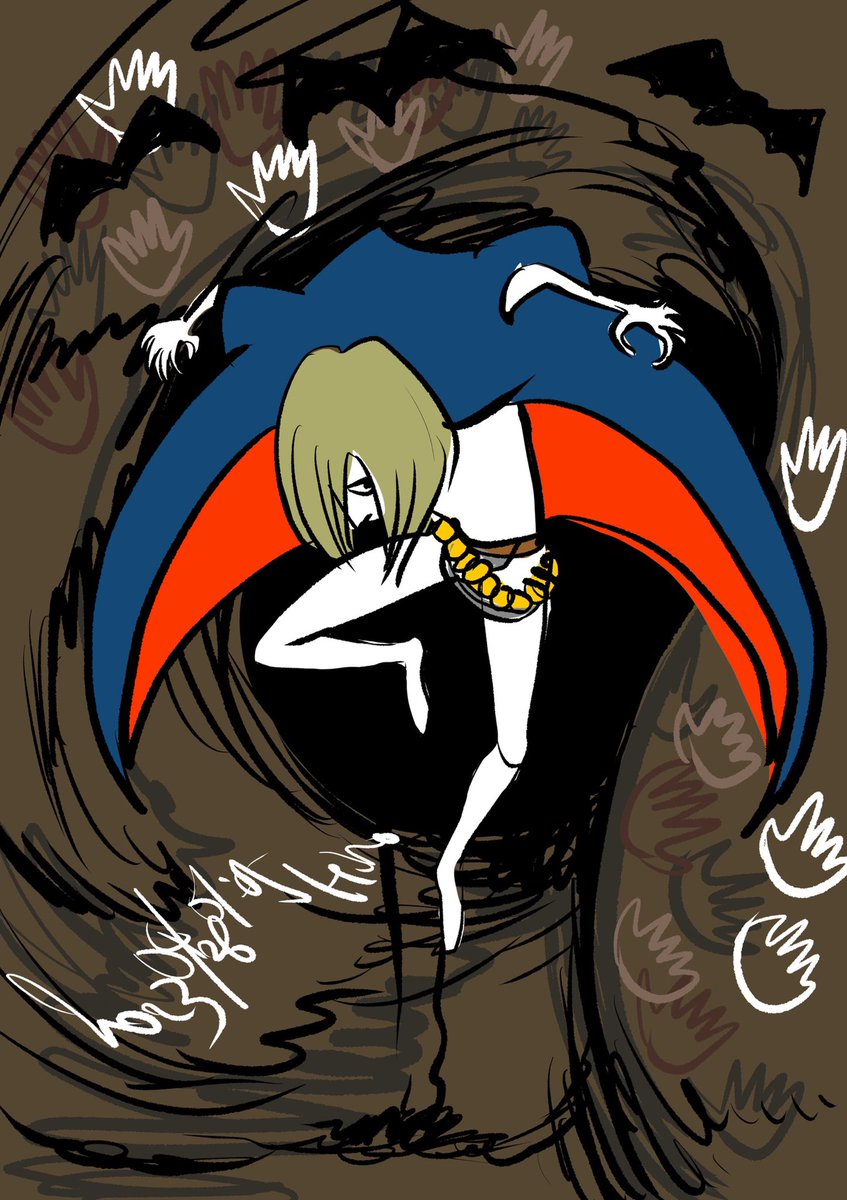 こうもり男（裸）。 https://t.co/vDSH4mr2K2