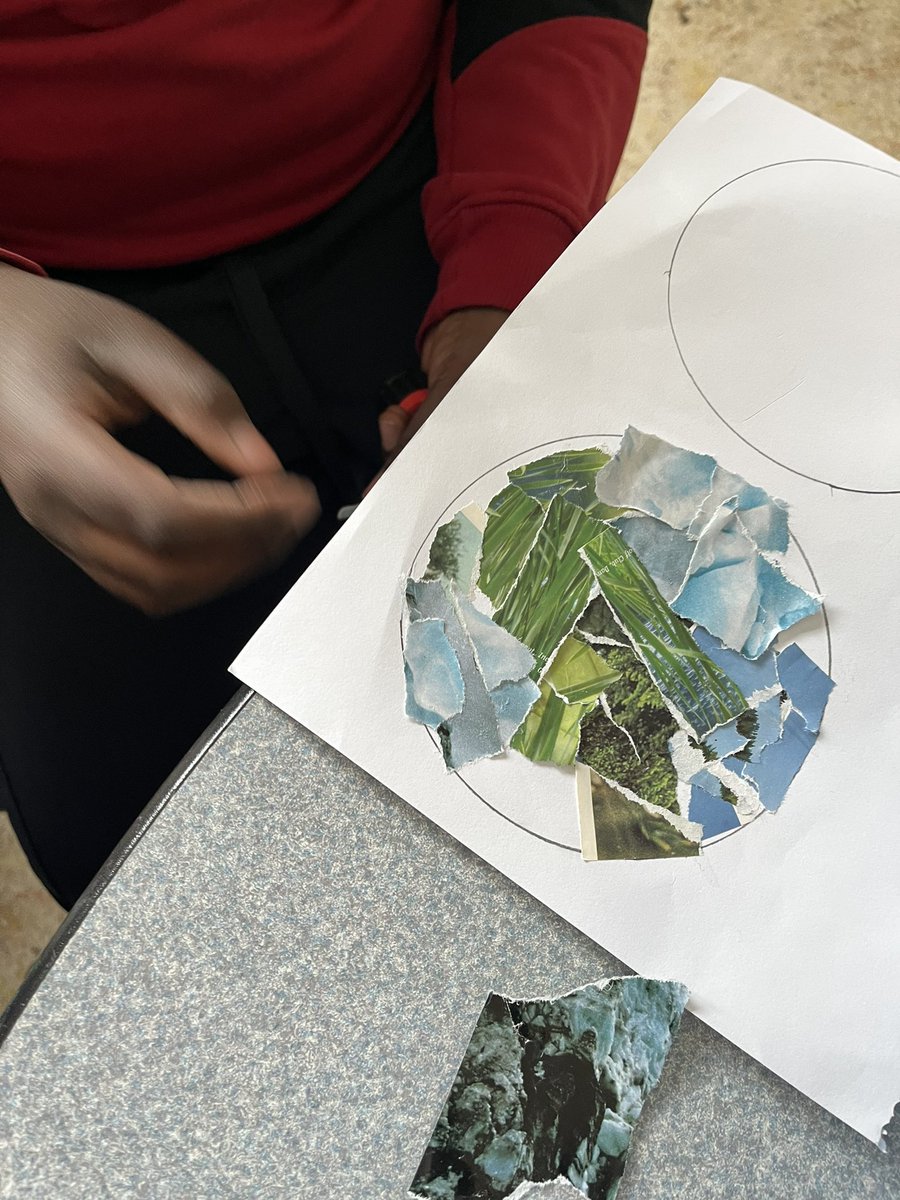 MissMaslak's tweet photo. Today we made rip art Earths with recycled magazines and our grade 2/3 buddies! We had so much fun working collaboratively and making new friends! 🌎🌍 @McFarlanesClass https://t.co/sSJQAttGdq