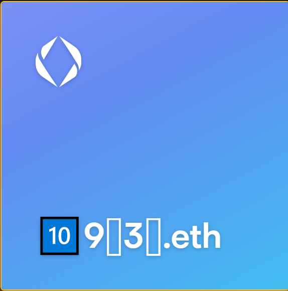 Welcome for all offers
🔟️9️⃣3️⃣.eth
#opensea #OpenSeaNFT #OpenSeaCollection #OpenSeaMarket #openseamarketplace #OpenSeaNTF
now for sell here
ens.vision/name/%F0%9F%94…
#ens #domain #ensdomains #ensdomain #domains $ENS
<a href="/ensdomains/">ens.eth</a>
#ENS $ENS #NFTs #NFTCommunity #nftcollectors