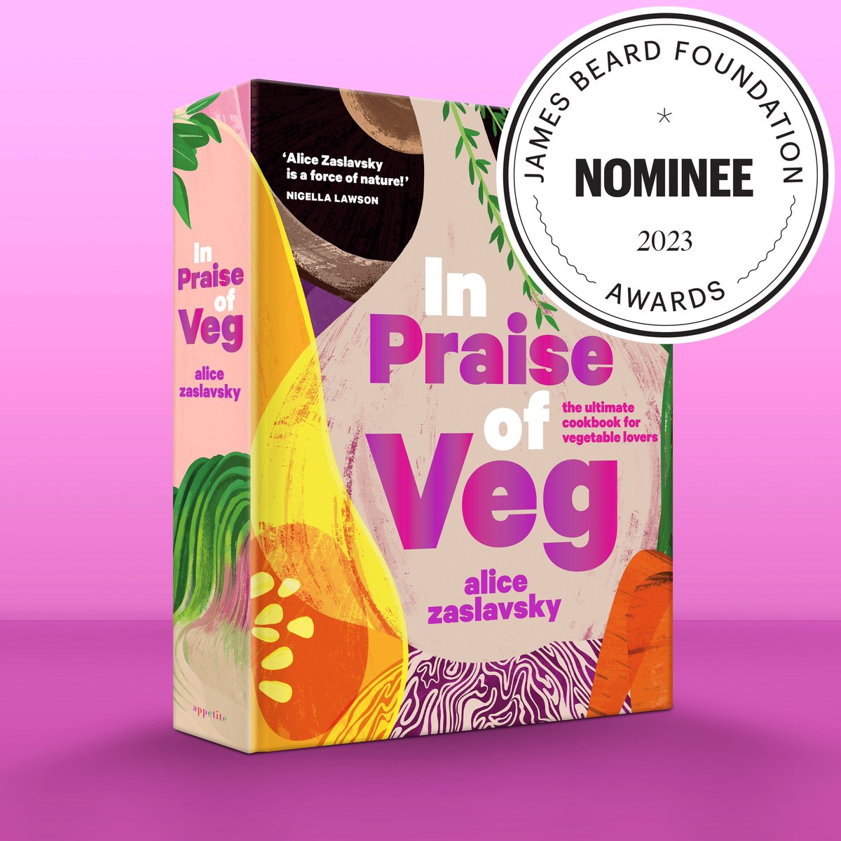 An honour (honor!) to be nominated for a #jbfa JAMES BEARD Media award for #inpraiseofveg, which has now been recognised in every country it’s found itself in - a testimony to the team behind it - both terrestrially, and abroad. Thank you judges &amp; <a href="/beardfoundation/">James Beard Foundation</a> 🙏