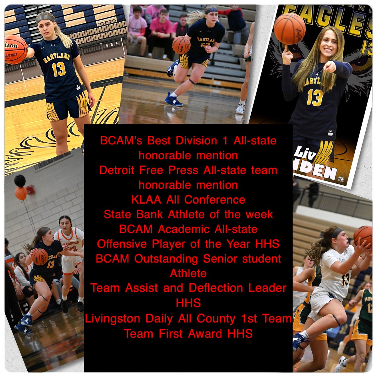 Jill Linden (@lindenjill) on Twitter photo Way to go Liv on BCAMâs Best All-State Honorable Mention. That caps off a special senior year! We are so proud of you! <a href="/livlinden13/">Liv Linden</a> <a href="/Hartlandgbb/">Hartland Girls Basketball</a> <a href="/LTUWBasketball/">LTU Women's Basketball</a> Way to go Liv on BCAMâs Best All-State Honorable Mention. That caps off a special senior year! We are so proud of you! <a href="/livlinden13/">Liv Linden</a> <a href="/Hartlandgbb/">Hartland Girls Basketball</a> <a href="/LTUWBasketball/">LTU Women's Basketball</a>