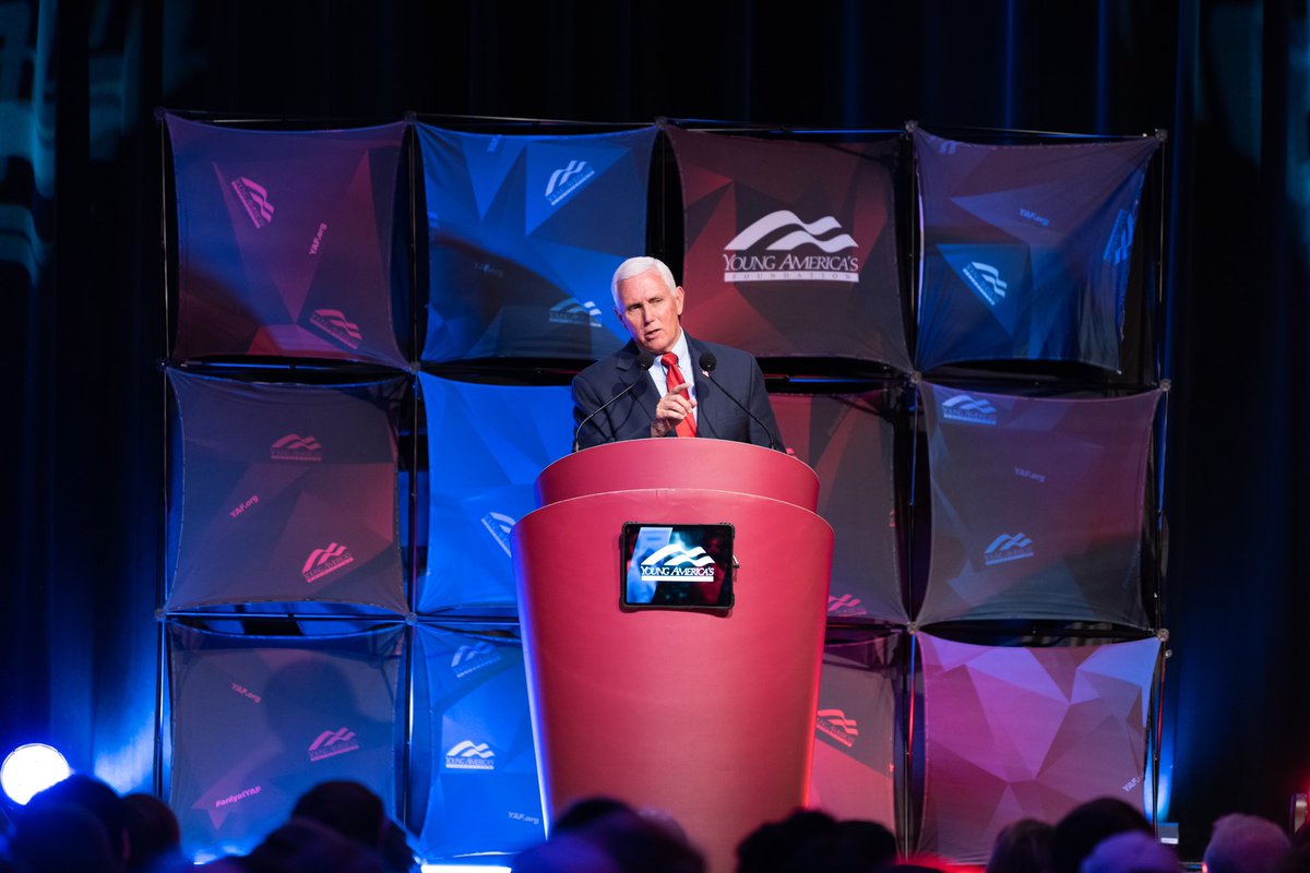 Mike_Pence's tweet photo. Thank you UNC Chapel Hill! It was wonderful to be on campus tonight with UNC College Republicans, @yaf, and the Freedom Generation! 🇺🇸 https://t.co/01OR9bGE4j