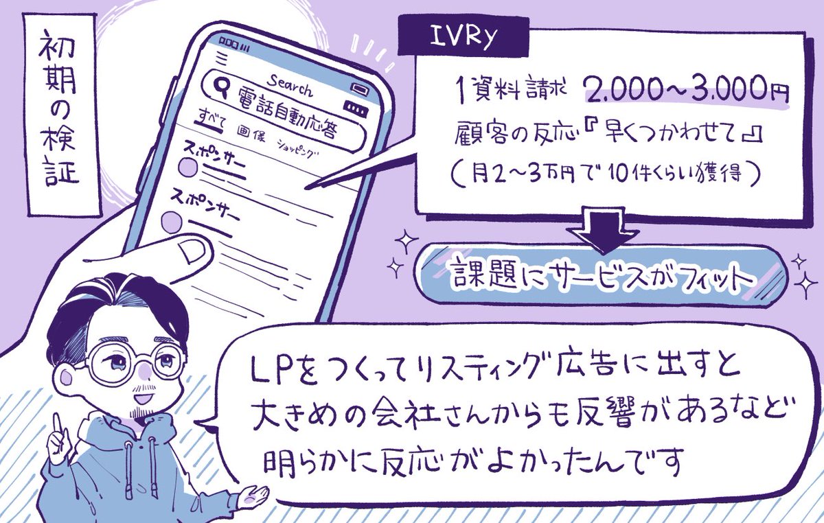 【記事更新】1年9ヶ月でARR1億円を突破したIVRyが「再現性」を軸に機能開発やマーケティングを進める話を取材しました✍️
着電数500万件を突破した「IVRy」が語る、再現性マーケティング。新規事業づくりの「10打席1安打の法則」と、LPに導入ロゴと実績で反応率2倍になった話
https://t.co/Me4Dq7Zfx1