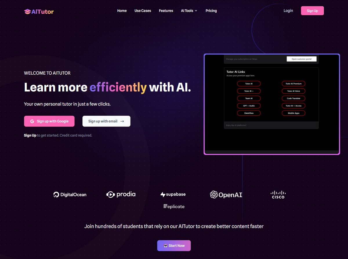 tsi_org's tweet image. 🎉 Exciting news! We&apos;re launching @myaitutor, powered by the genius of GPT-4 from @OpenAI &amp;amp; Claude using @LangChainAI and @vercel Building this AI tutor was a thrill ride of tech &amp;amp; creativity. Education just got its &apos;back to the future&apos; moment! #EdTechRevolution  🚀DM for DEMO