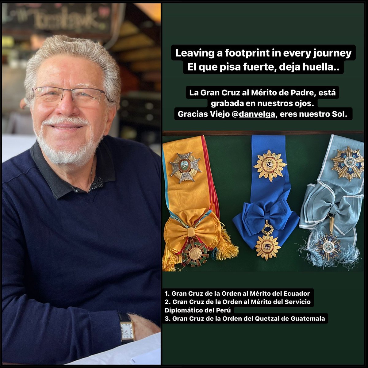 FedGVG's tweet photo. 2. Lo continuo mi padre - #Embajador A.F. Velasquez - en los 90s, al recibir La Gran Cruz de la Orden al Mérito del #Ecuador y al crear en #Vancouver, #Canada, la iniciativa “ATAHUASCAR” para asistir ambos #pueblos por medio de sus compatriotas residentes en el Oeste de #Canadá. https://t.co/IKwKw6bht9