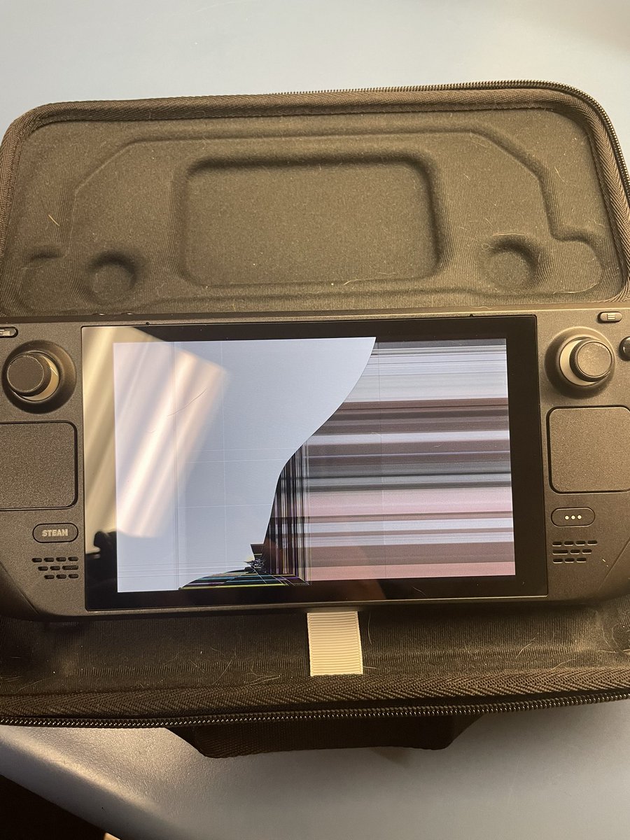 So this happened to my steam deck today, from like a 1 foot drop