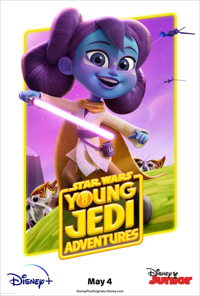starwars's tweet photo. We've got the new posters for Young Jedi Adventures. Coming to Disney+ and Disney Junior May 4. https://t.co/G7yjmweNZq
