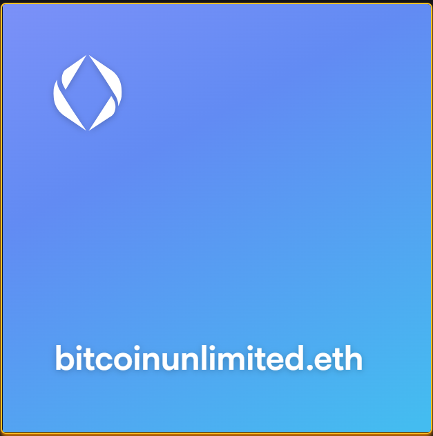 bitcoinunlimited.eth
<a href="/BitcoinUnlimit/">Bitcoin Unlimited</a>
#opensea #OpenSeaCollection #OpenSeaMarket #openseamarketplace
now for sell here
ens.vision/name/bitcoinun…
#ens #domain #ensdomains #ensdomain #domains
@ensdomain
$ENS #NFTs #NFTCommunity #nftcollectors #WEB3
#ENS #NFTs #NFTCommunity