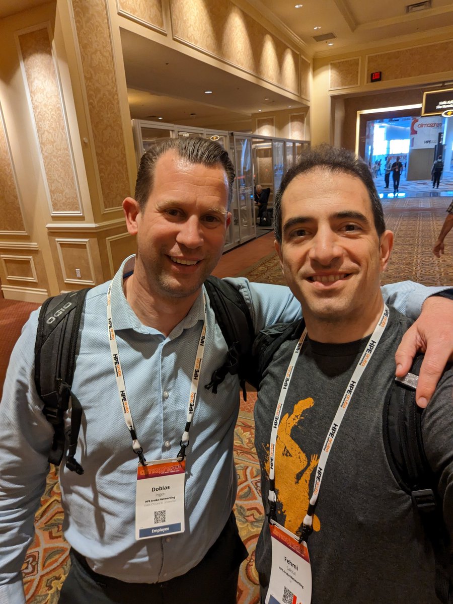 fsakkal's tweet photo. Getting ready to party, queue the music @ArubaNetworks #ArubaAtmosphere
"Reunited and it feels so good..." @networkingdvi 🙂 https://t.co/EZkrbdpg8Q