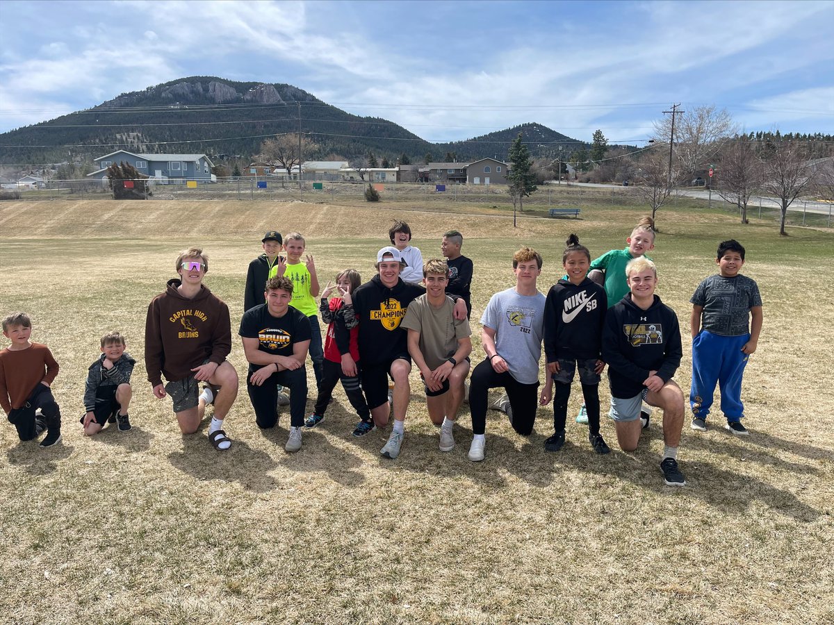The Bruins got out there today and played at the elementary schools with the future Bruins. #GoBru #BruinBlitz