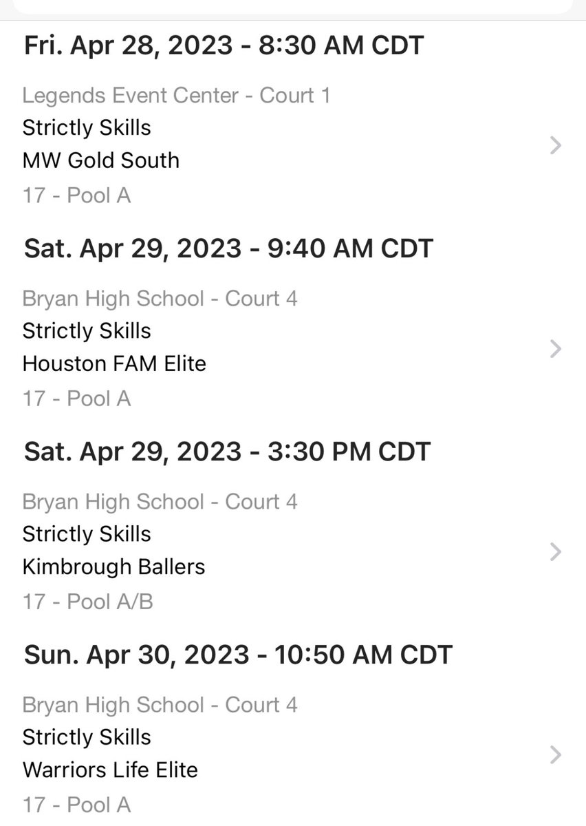 declanwinst's tweet photo. This week schedule in Texas @strictly_skills @3SGBCircuit https://t.co/B9biNANZ8G