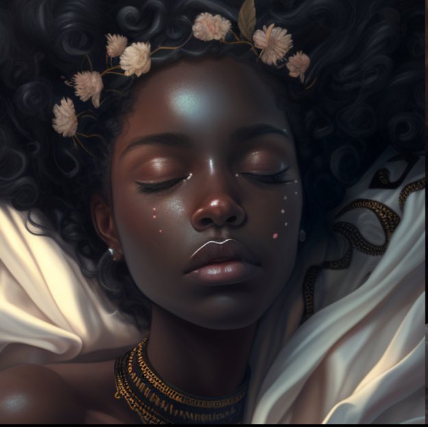 thesugaplummgod's tweet photo. Sweet rest, loves♥️Nite nite♥️✨🌙#AbayomiTheGoddess @TheYomiCrystal #thecrystalgoddess #goddessAIArt #goddessAIArtist #yomiandmidjourney @midjourney #AIArt #AIArtist #iamthegoddess #iamyomi #thegoddessspeaks #mewespeaktherapy #iamthependulum https://t.co/Q9PtCO94IT