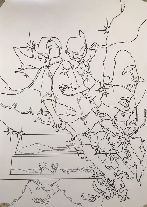 作画コストやばしでも楽しい
1ページ目だけなら途中見せても許されるよね? 