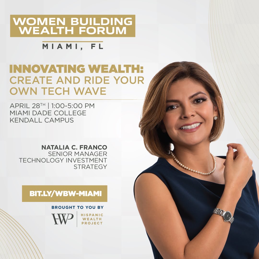 natsc83's tweet photo. Join me and the @HispWealthProj at the Women Building Wealth Forum on April 28th to discuss how we can help create more opportunities for Latinas to contribute to Miami’s growth, prosperity, and vitality. #WomenBuildingWealth #HispanicWealthProject #MDCKendall https://t.co/2MzxsdxcZw