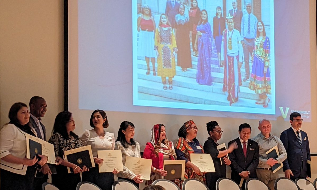 Celebrating an amazing year with incredible @VanderbiltHHH fellows! So much talent on one stage! Education around the world has a bright future @FulbrightPrgrm