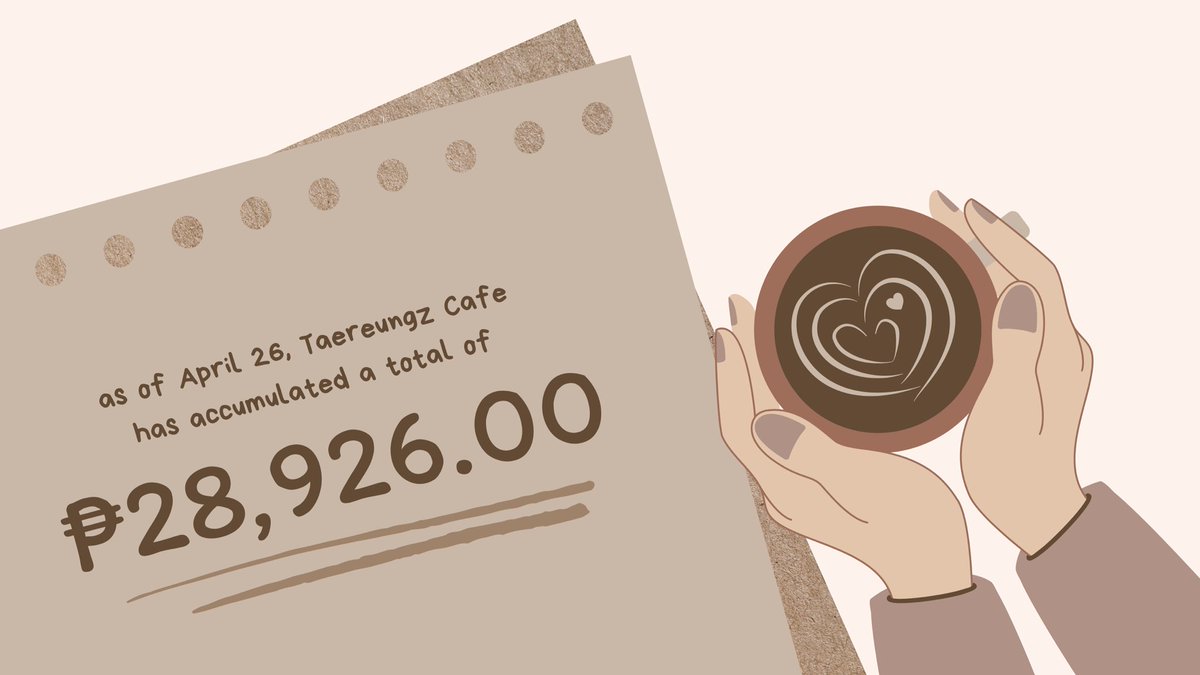 taereungzcafe's tweet image. Indeed, there is no such thing as too much coffee! ☕️

As of April April 26, Taereungz Cafe has accumulated a total of ₱28,926.00. Thank you for the continuous love and support, dearest sungwonists! None of this would be possible without you 🥹🤎