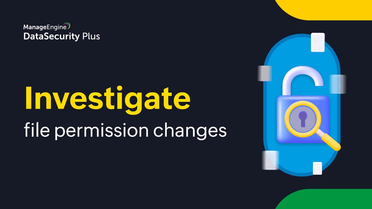 ME_SIEM's tweet photo. Don't let file permission changes go under the radar. Audit and track all changes to ensure data security and prevent insider threats: https://t.co/5Z0Fjspt8q

#DataSecurityPlus #DataSecurity #FileAuditing https://t.co/x23sS9fJfS