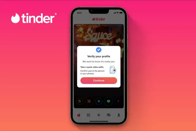 mr_demonlk's tweet photo. 1/ Tinder has just announced a new feature requiring members to take video selfies to prove they're real people and not AI. #Tinder #VideoSelfie #RealPeopleOnly
This new feature is part of Tinder's photo verification system, fortified with video. https://t.co/0YdVYxe8jM