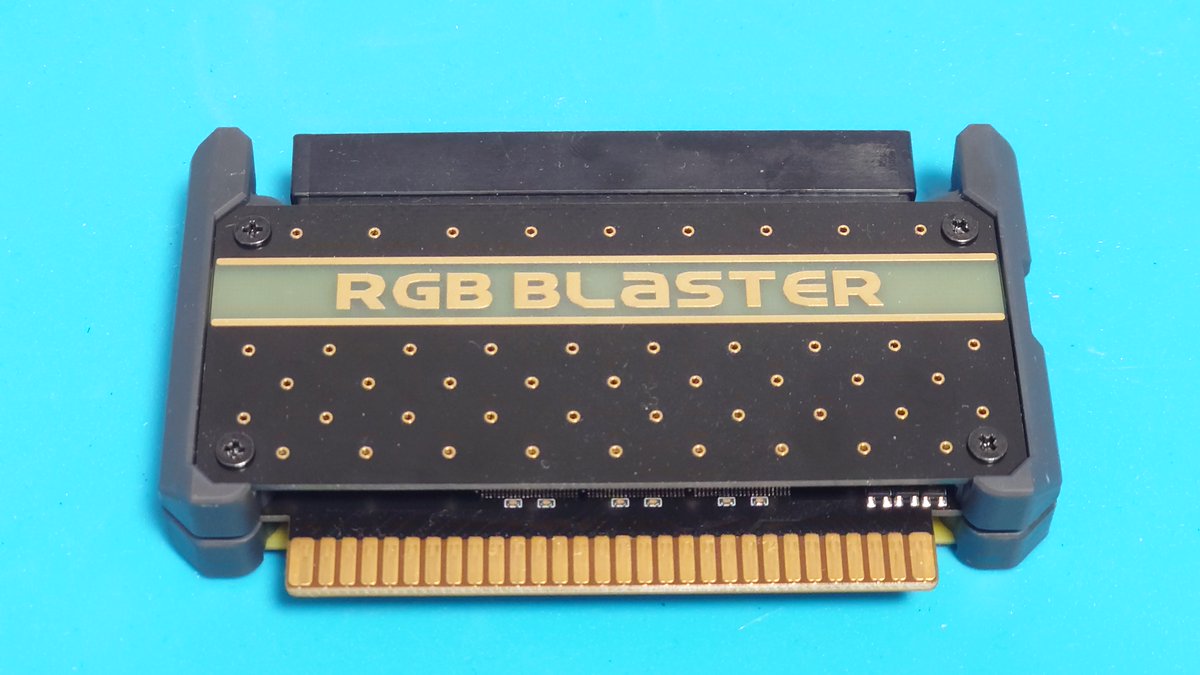 lamplight1980's tweet photo. いまさらRGB BLASTERの初期版のmodを実施した
抵抗は適当だけどちゃんと写りました
@jeffqchen さんのガイドも利用させていただいた
ありがたいことです https://t.co/SdjEapCzLs