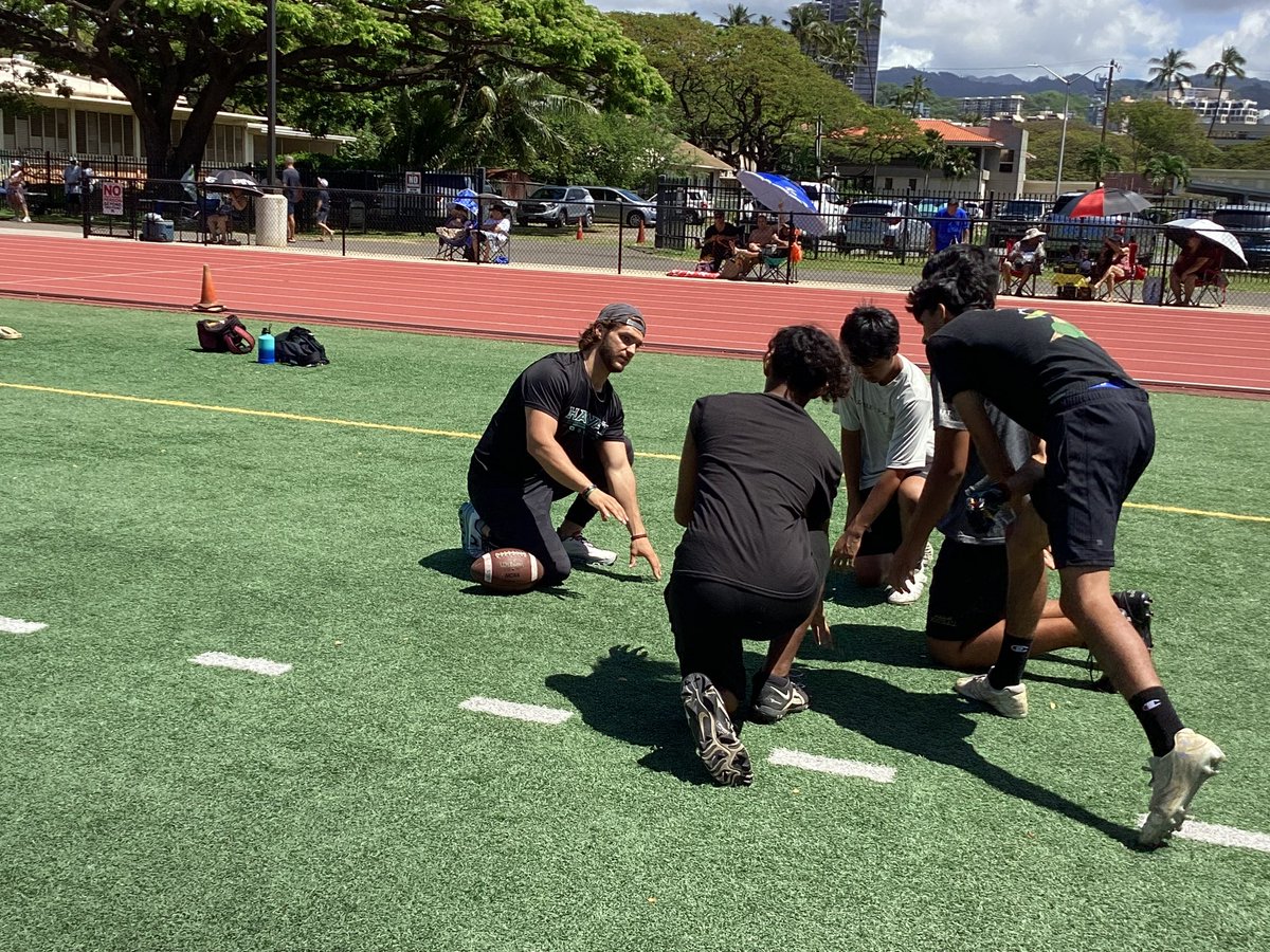 SpecialTeamsFB's tweet photo. What an experience to run a @Phase3Kicking camp in Hawaii. 23 specialists attended. A lot of talent in this area. They loved the exposure opportunities and #P3K format. We were told it was the BEST conceptual kicking camp ever run in Hawaii.⚡️U of Hawaii already asking for leads! https://t.co/AChLCllXFo