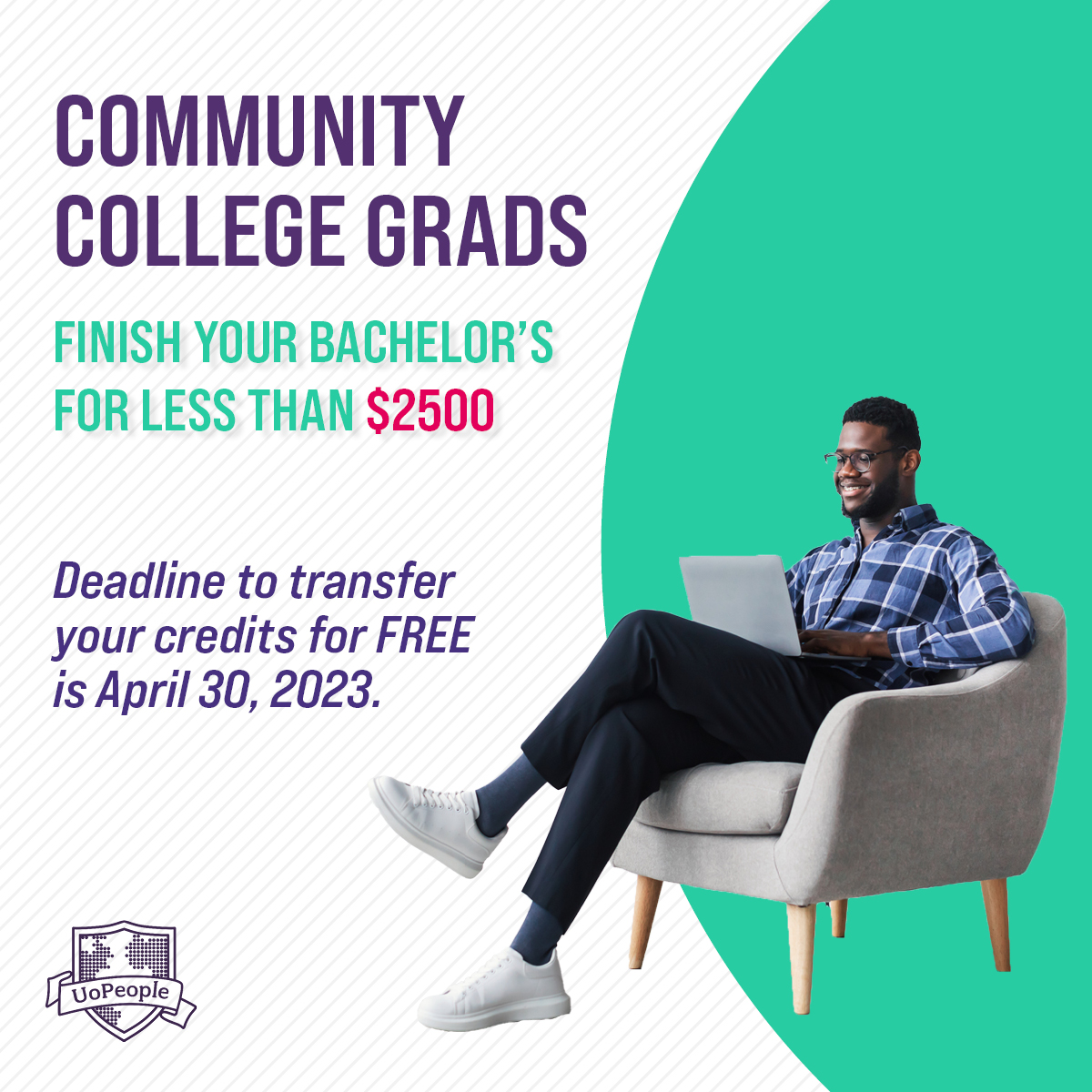 Get a chance to earn a Bachelor's degree for less than $2,500 by transferring your community or technical college (2-year) degree for a Bachelor's at my university #UoPeople! Apply by April 30 to get the transfer fee waived off!! bit.ly/3zjSrLJ :) infl.tv/miHg
