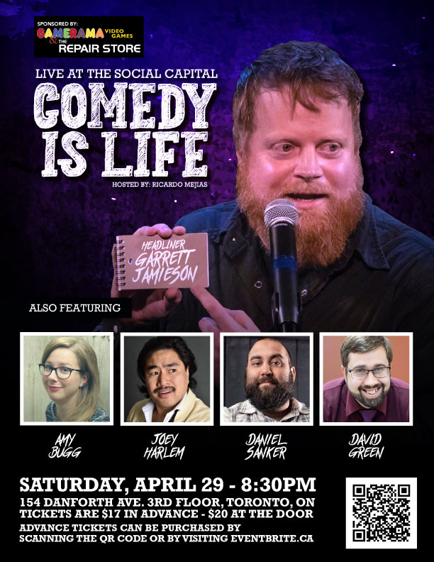 Hosting and producing this show on Saturday. Tickets are $15+tax or $20 at the door. Show starts at 830pm at the Social Capital Theatre.

Ticket link:
eventbrite.ca/e/comedy-is-li…

#Toronto #TorontoComedy #Supportlocalcomedy #Standupcomedy #Torontoevents #Socapcomedy #Comedyislife