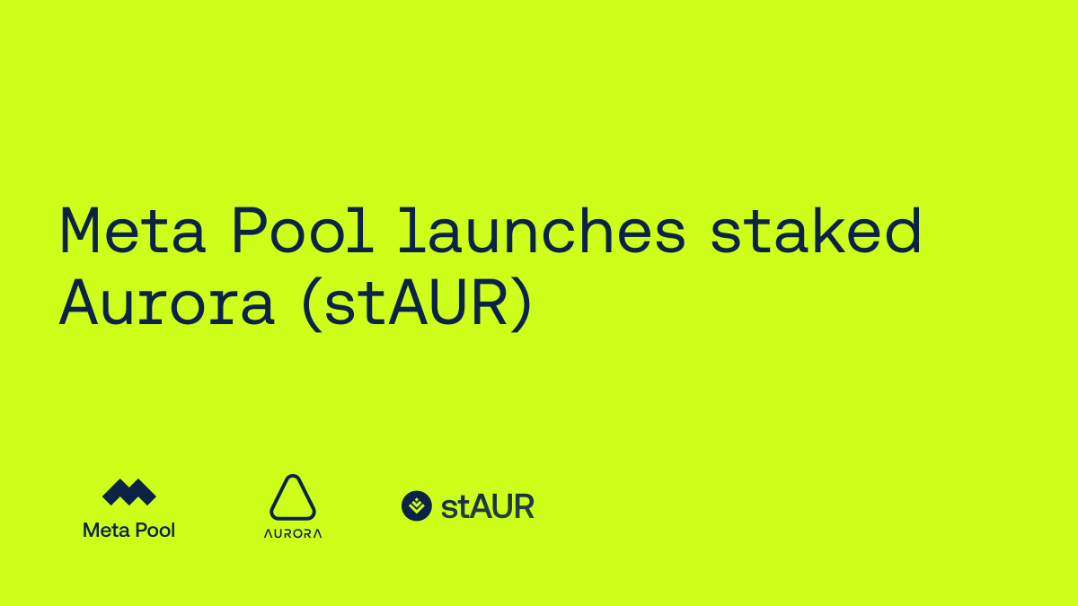 meta_pool's tweet photo. We're excited to announce the launch of the first native Liquid Staking token for @auroraisnear — $stAUR
By introducing $stAUR to the Aurora Ecosystem, we aim to unlock a wider range of DeFi opportunities for Aurora token holders
More info 🔽
https://t.co/NkJAydAcn5 https://t.co/4rX7A6c2CK