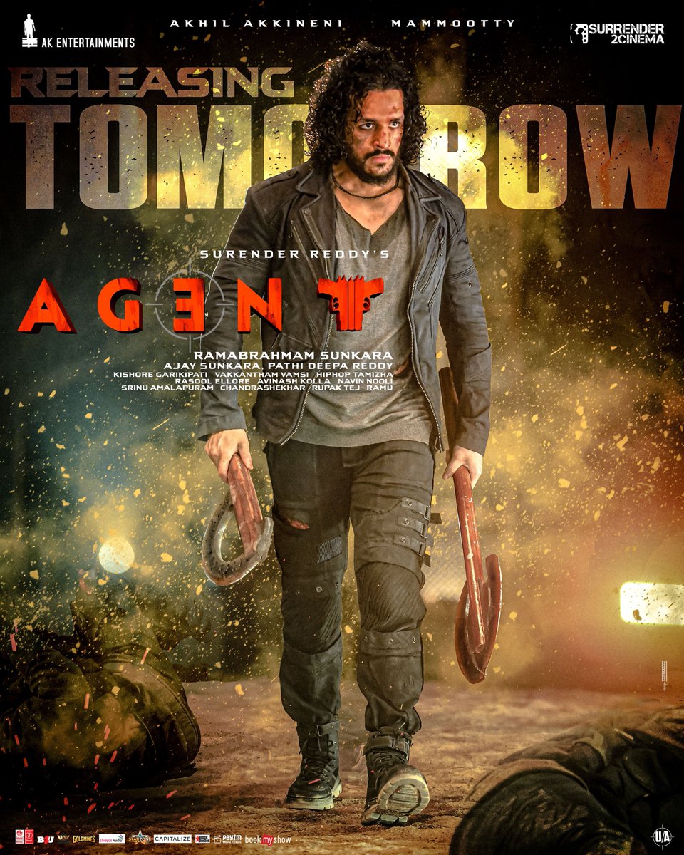 Witness the WILD ONE in his wildest action on the big screens 💥💥💥 #AGENT RELEASING TOMORROW❤️‍🔥