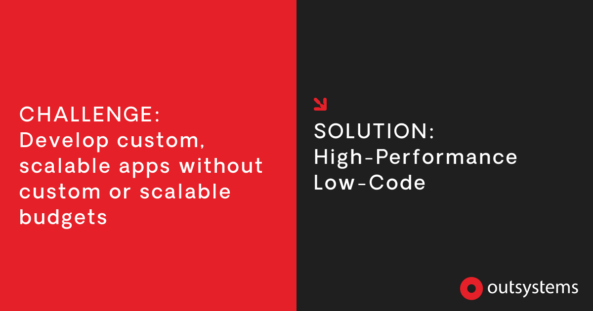 Even the toughest business #app challenges are no match for high-performance #lowcode. Discover how you can revolutionize #CX, improve productivity &amp; develop custom software that runs your business in months not years with #OutSystems. #OutSystemsPartner outs.so/C88332