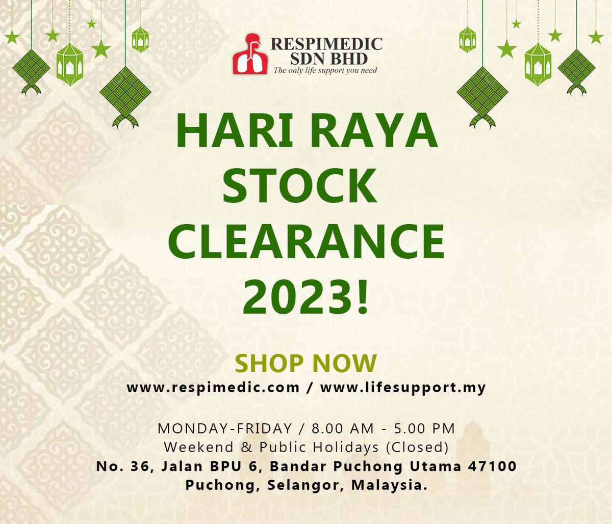 HARI RAYA STOCK CLEARANCE 2023!

#medicalequipment #medicalsupplies #medicaldevices #medicalproducts #hospital #pharmacy #homecare #PrivateHospitals #govermenthospital #HariRayaPromo #hariraya #hariraya2023 #promotion #stockclearance #HotSale #salesalesale #saleraya