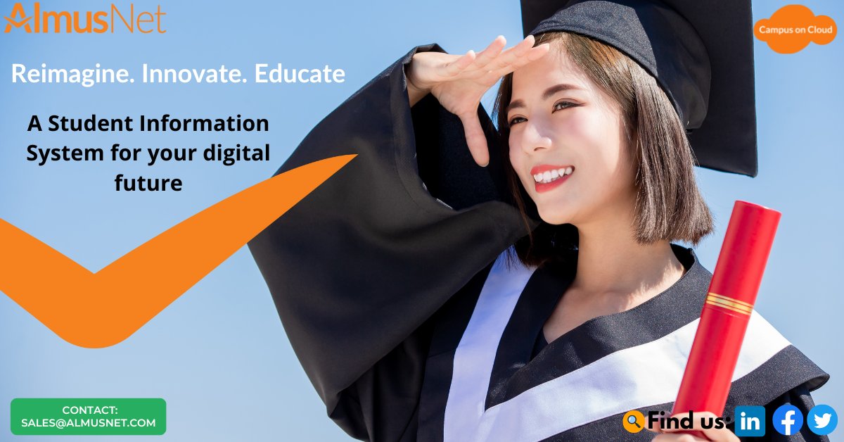 AlmusNet's tweet photo. #Campus on Cloud (CoC) is a student information system built on the #Microsoft Azure cloud platform. #Campus on Cloud covers the complete student lifecycle: from admissions through graduation.
To learn request a demo today! : https://t.co/fJAhXvZdz2 https://t.co/Bujdn09Par