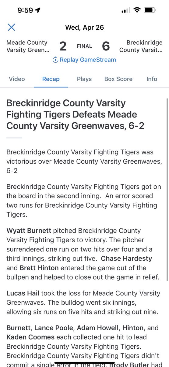 JenniJean17's tweet photo. Big in district win tonight for the Tigers! Congratulations boys! #LetsGoBC #BeatMeade https://t.co/XfANLhQQVf