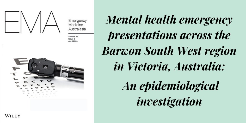 EMAJournal's tweet photo. Mental health emergency presentations

#OpenAccess

https://t.co/z0lzCZGNW0

@bianca_kavanagh @deakinresearch @julieapasco
@WileyHealth @acemonline https://t.co/Sa0yqNnZIV