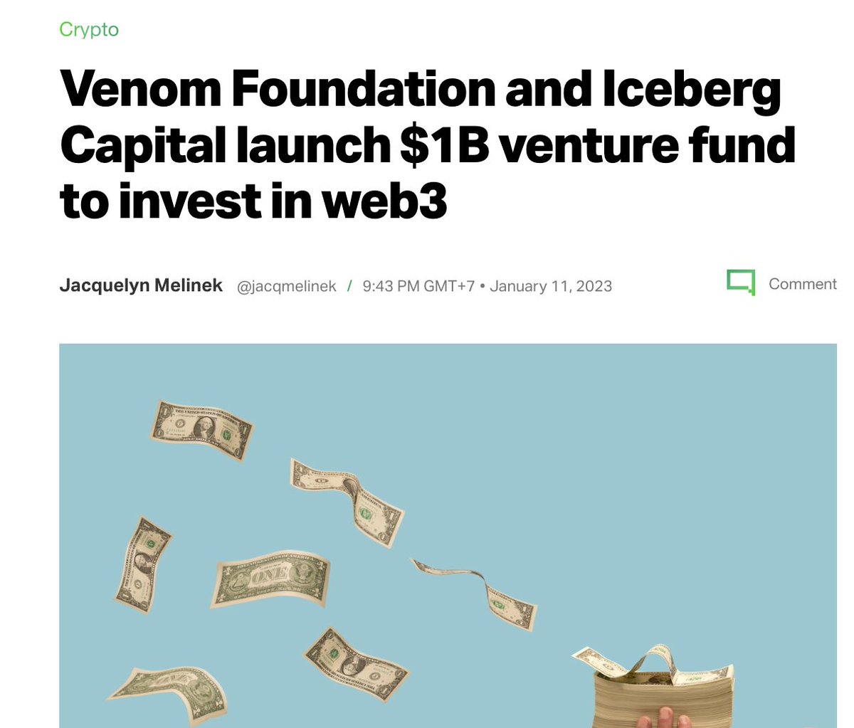 NickyPham_HC's tweet photo. Đội ngũ đứng sau @Venom_network_ là quỹ đầu tư Venom Ventures và Iceberg Capital.

Trước đó Venom Foundation và Iceberg Capital từng công bố quỹ 1 tỷ USD để đầu tư vào Web3 => Tiềm lực kinh tế rất mạnh thế nên việc dành ít tiền cho Airdrop là điều dễ hiểu https://t.co/O81CtDKJUt