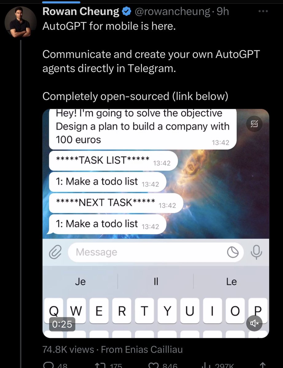 This AutoGPT thing is just too powerful. 

Task list: 1. Make a todo list. Next task. 1. Make a todo list
